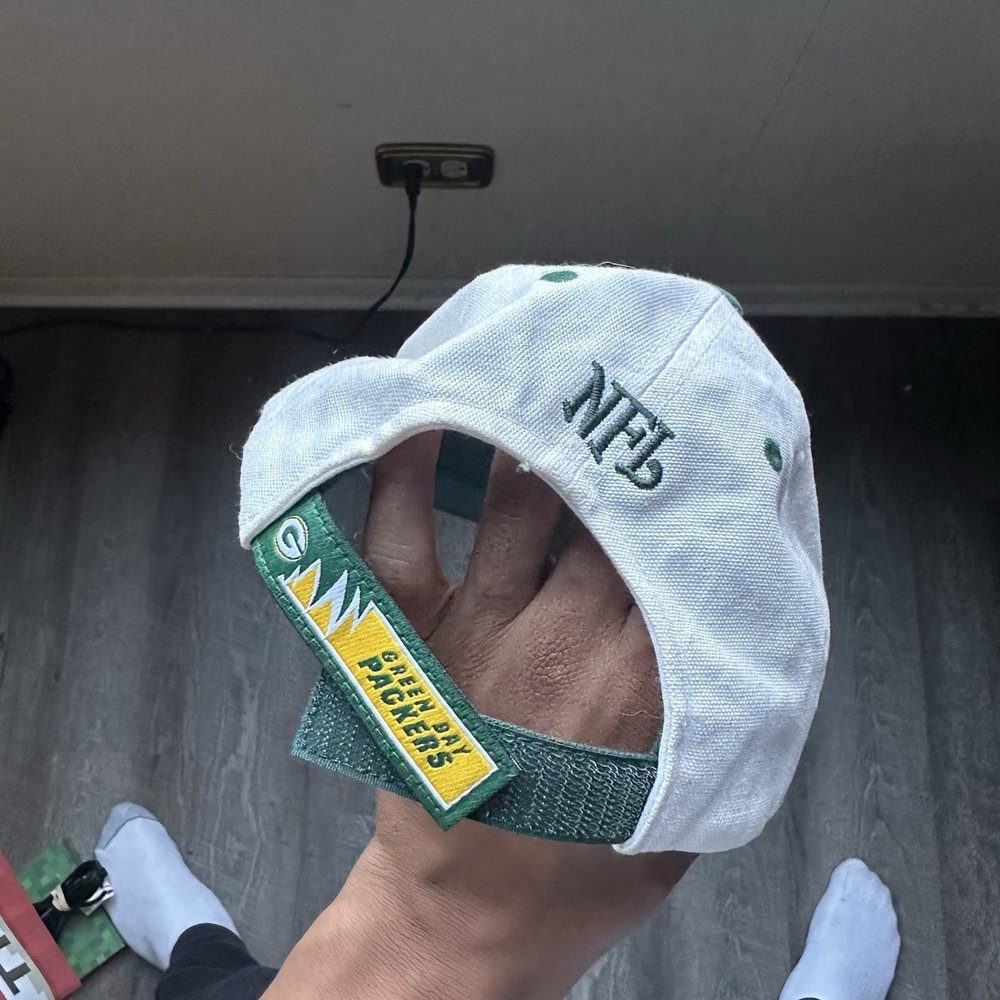 Green Bay Packers‎ Hat Cap Sharktooth Strapback NFL Vintage 90s Y2K - Picture 2 of 8